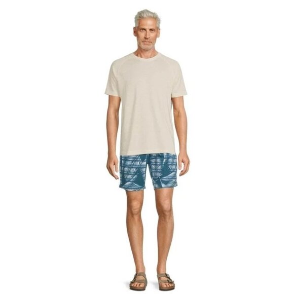 No Boundaries Mens Lounge Shorts Blue White Palm Fronds Leaves Beach Size 2XL - Picture 5 of 5
